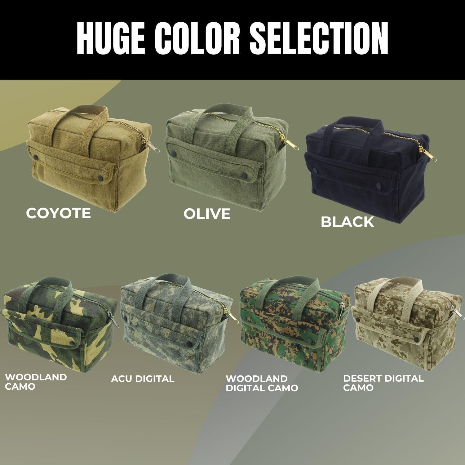 ARMYU Heavy Duty Small Tool Bag Tactical Cotton Canvas Mechanics Bag, 11″ X 7″ X