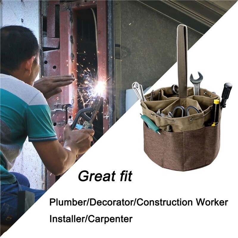 1PC Garden Tool Storage Canvas Tote Bag Multi-Pocket Repair Kits Organizer