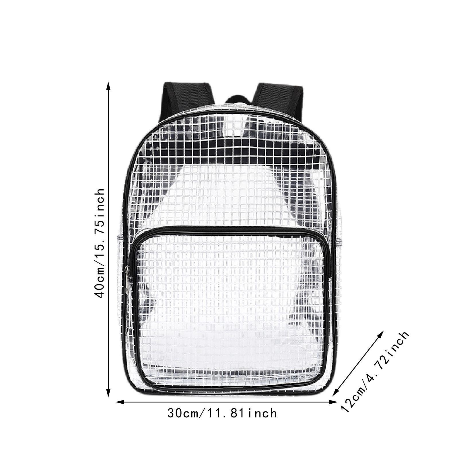 Clear Backpack Workbag Portable Cleanroom Tool Bag for Work Travel Worker