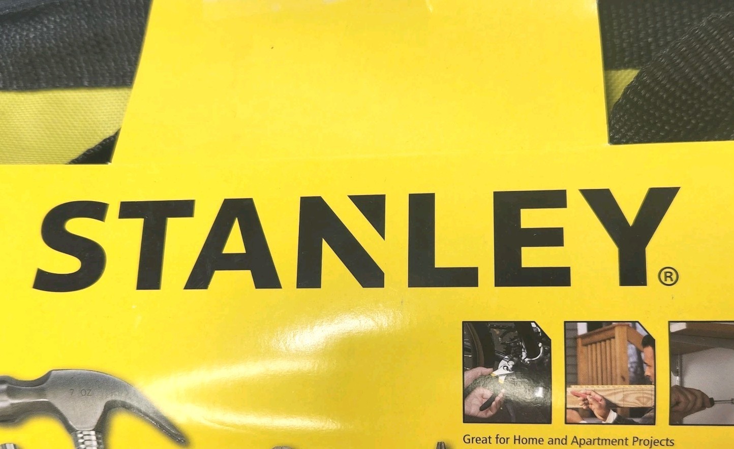 38 Pc. Stanley Hand Tools Set For Household STM17401 Yellow/Black Tote Bag