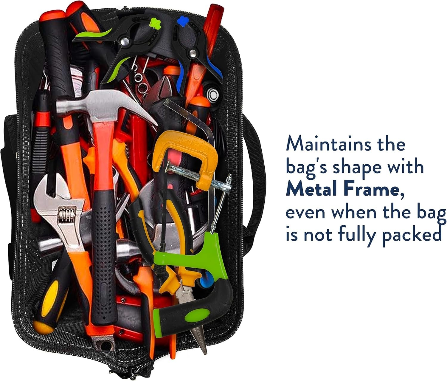 Durable 12-Inch Tool Organizer with 4 Pockets & Water-Resistant Design