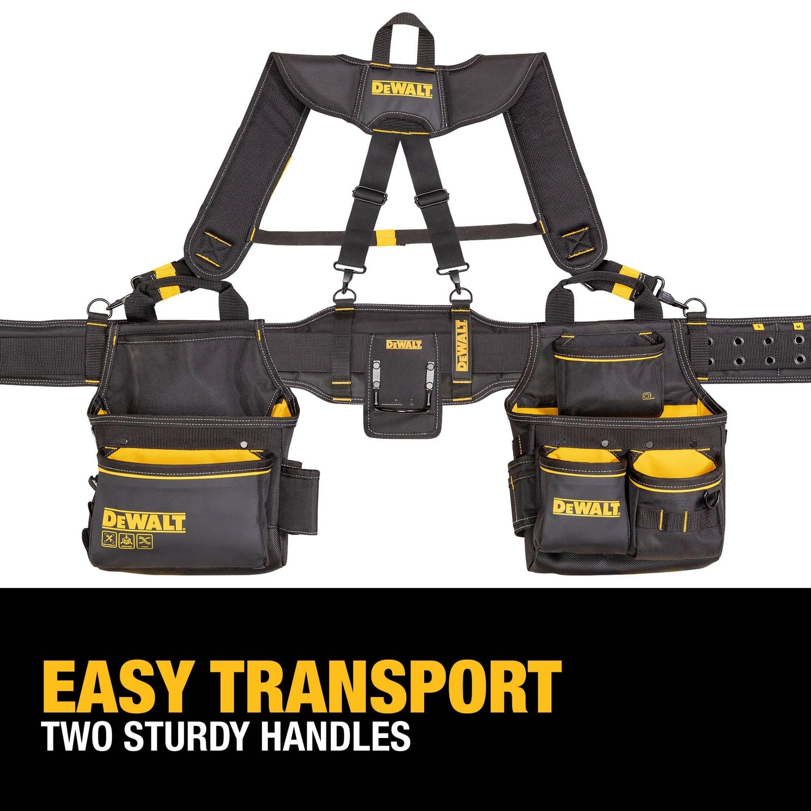 DEWALT Professional Tool Belt Organizer With Suspenders and 25 Pockets, Heavy…
