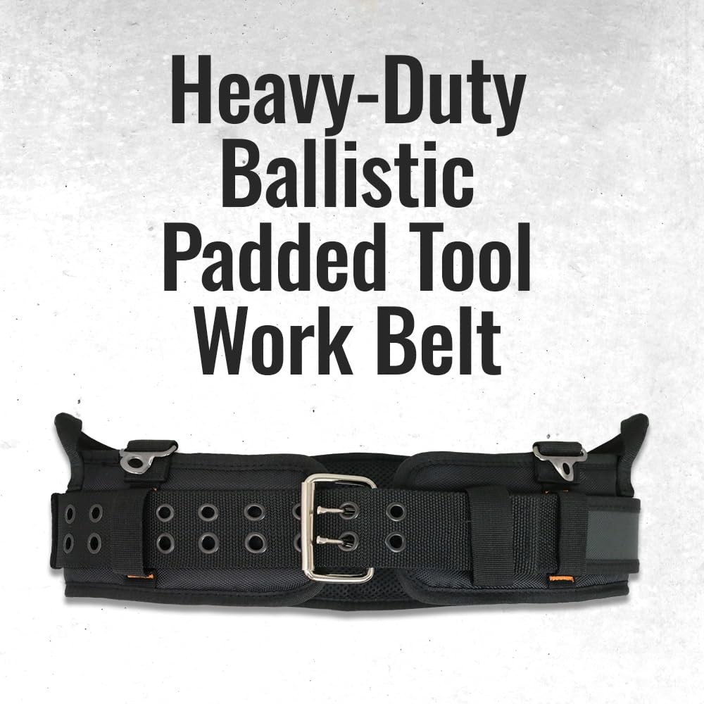 WOLF WTH2110 HeavyDuty Ballistic Padded Tool Work Belt Contractors Handyman