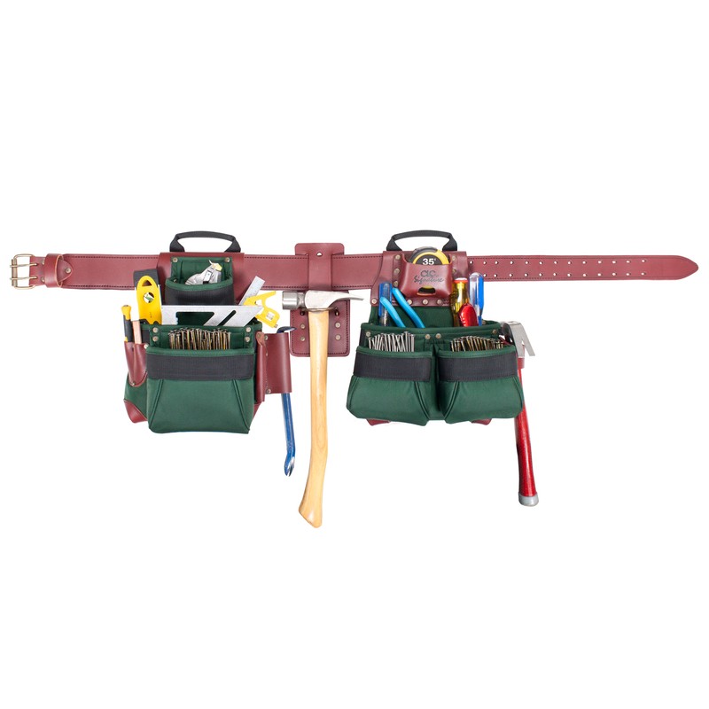 CLC Signature Elite Pro 17 pocket Tool Belt 54 in. Green L