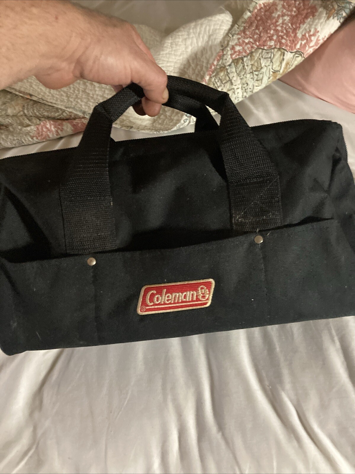 Coleman Utility Bag Black Large Zipper Closure Heavy Duty Tool Bag -Used