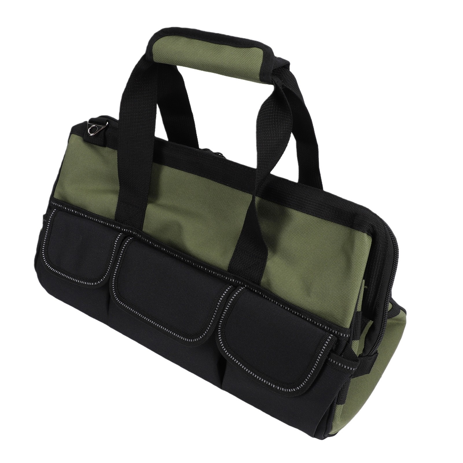 Heavy Tool Bag 15 Inch 25 Pockets Soft Tool Organizer For Electrician Green