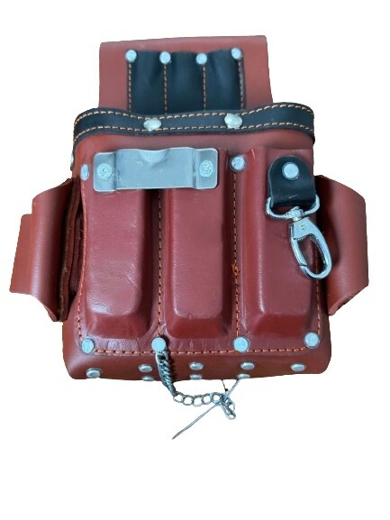 Leather Heavy Duty Electrician Carpenters Tool Pouch Waist Multi Storage Bag