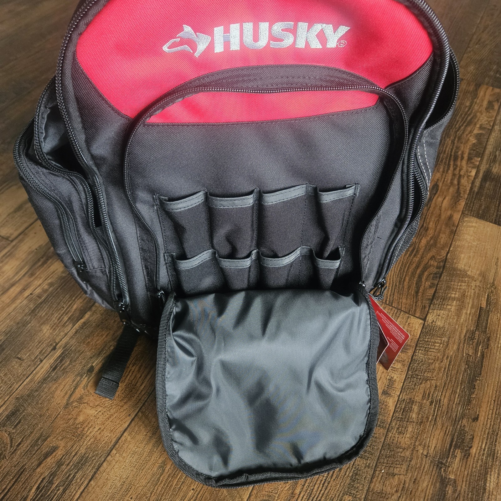 NEW Husky 16 in. Tool Backpack Heavy Duty Rubber Bottom Storage Bag 1005144944