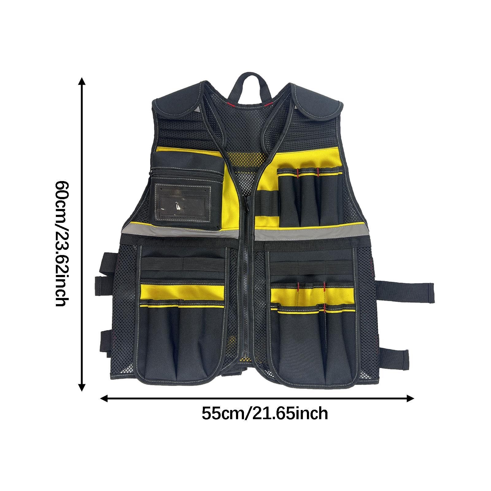 Tool Vest Thick Comfortable for Carpenters Construction Worker Electrician