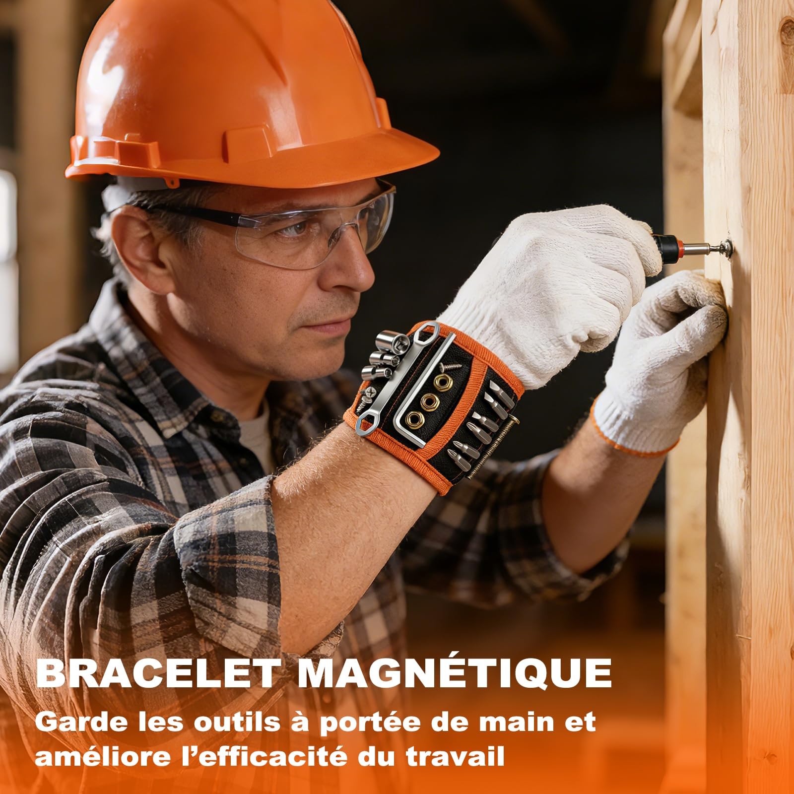 Magnetic Wristband for Tools, Tool Belt Wrist Band with 15 Powerful Magnets, …