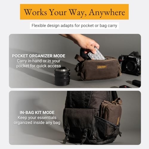 Multipurpose Tactical Mini Tool Bag | Water-Resistant Waxed Canvas Pouch | Dual-