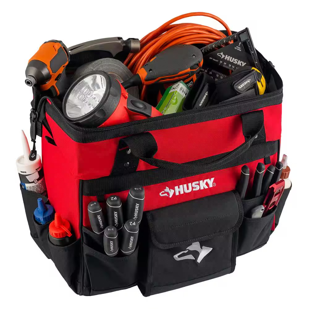 Husky 18 in. 18 Pocket Rolling Tool Bag NEW