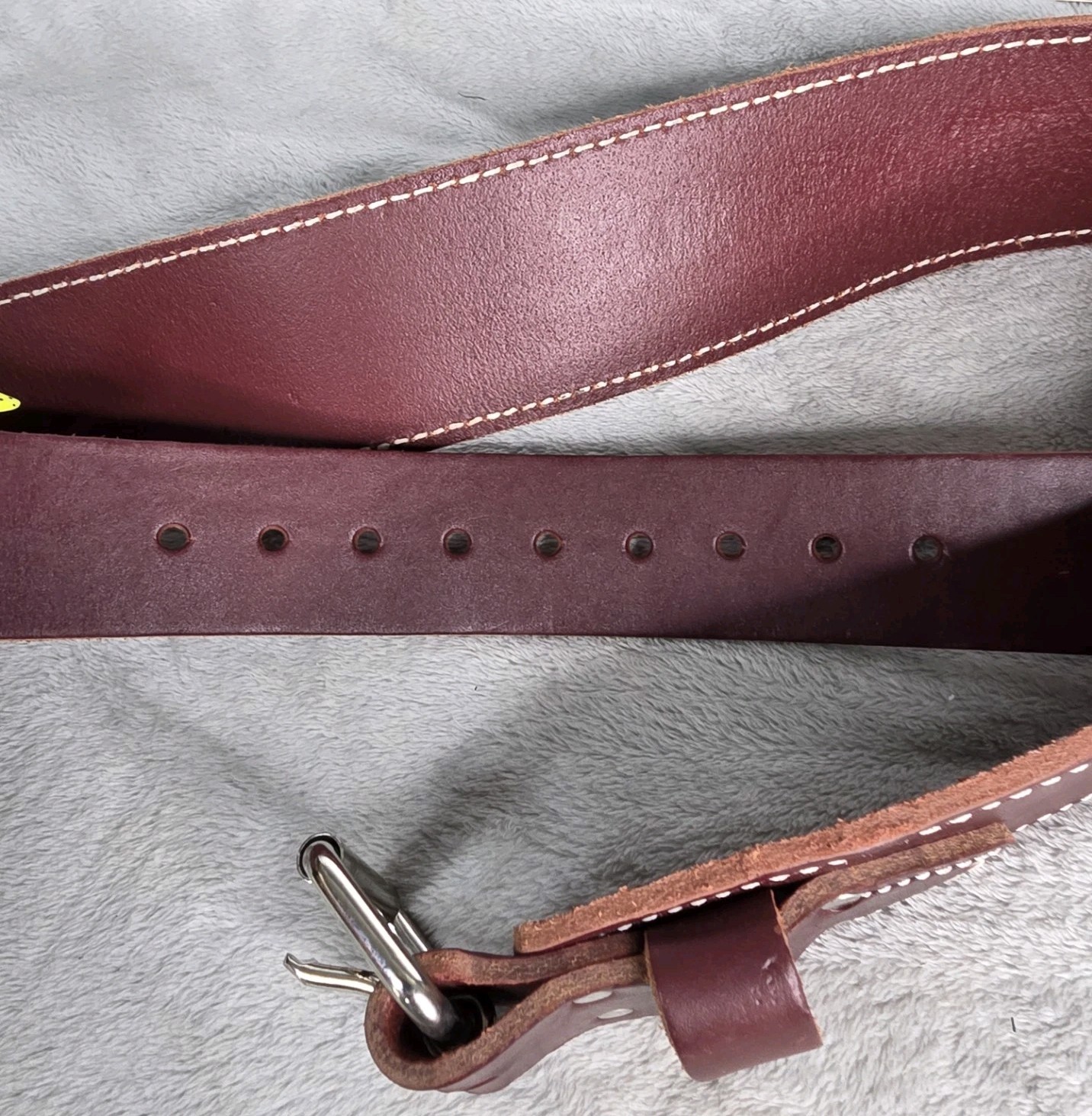 Occidental Leather XL 3″ Heavy Duty Leather Belt Burgundy Made in USA New Other