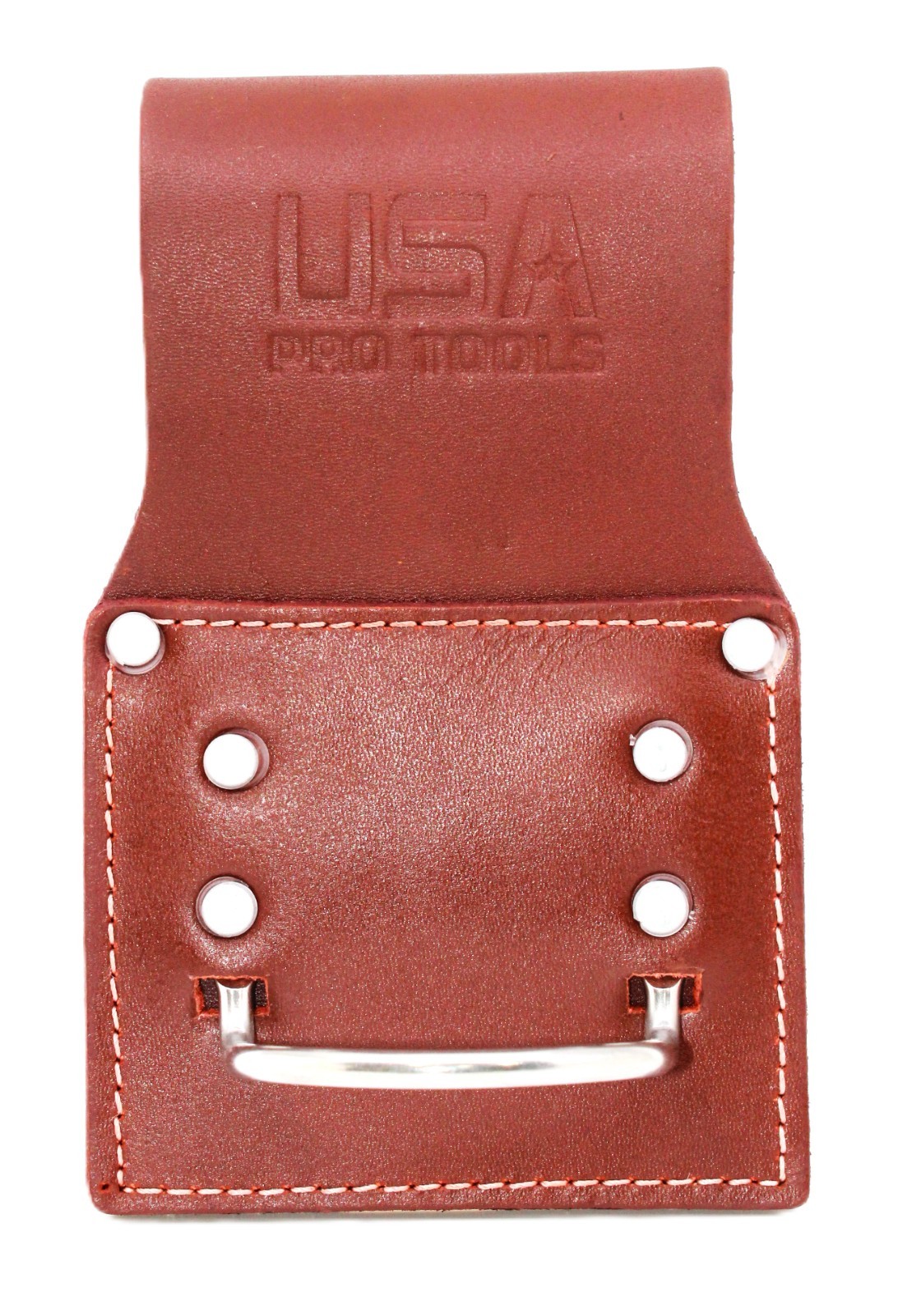USA PRO TOOLS Grain Leather Hammer Holder – Heavy‑Duty Belt Loop with Rivets