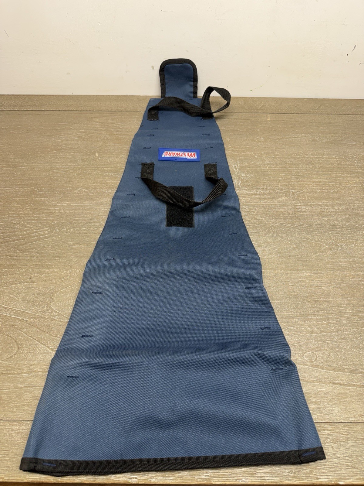Westward 32Pj46 Tool Pouch, Wrench Roll, Black, Polyester, 15 Pockets