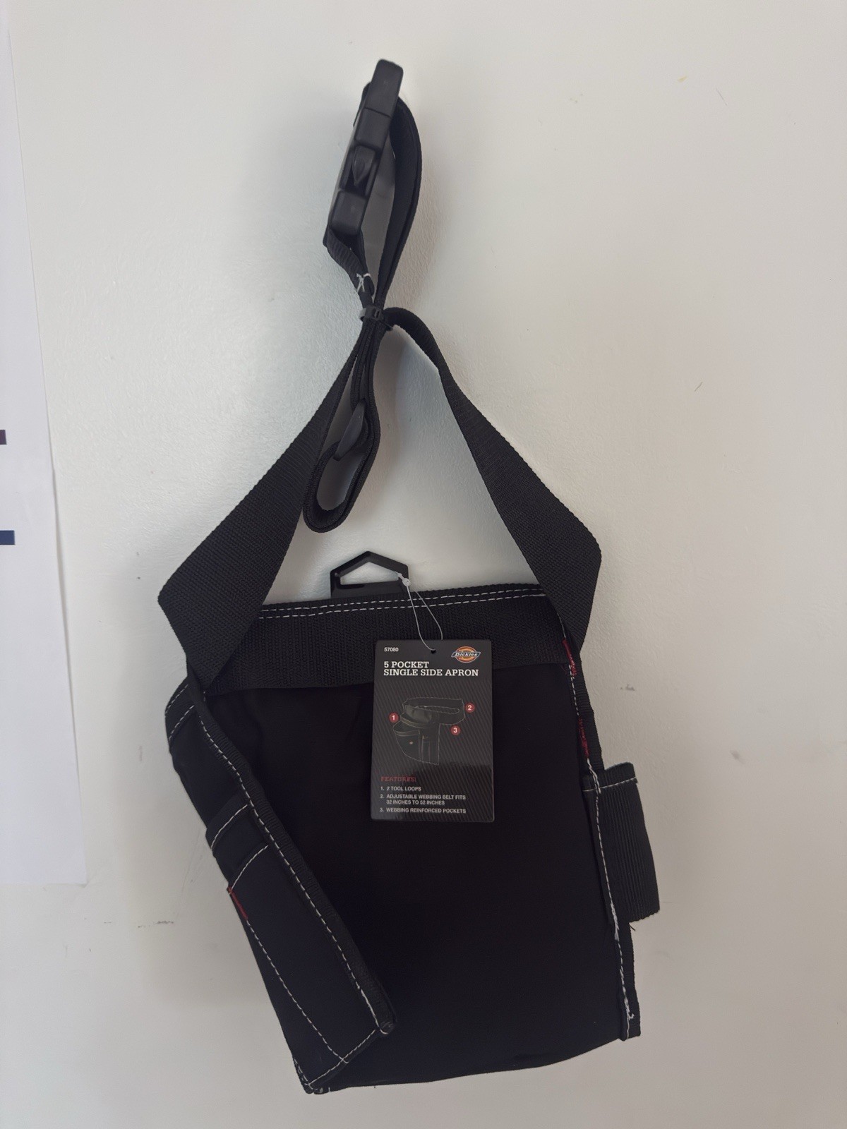 Dickies 5 Pocket Single Side Apron Tool Belt Black Adjustable Waist New