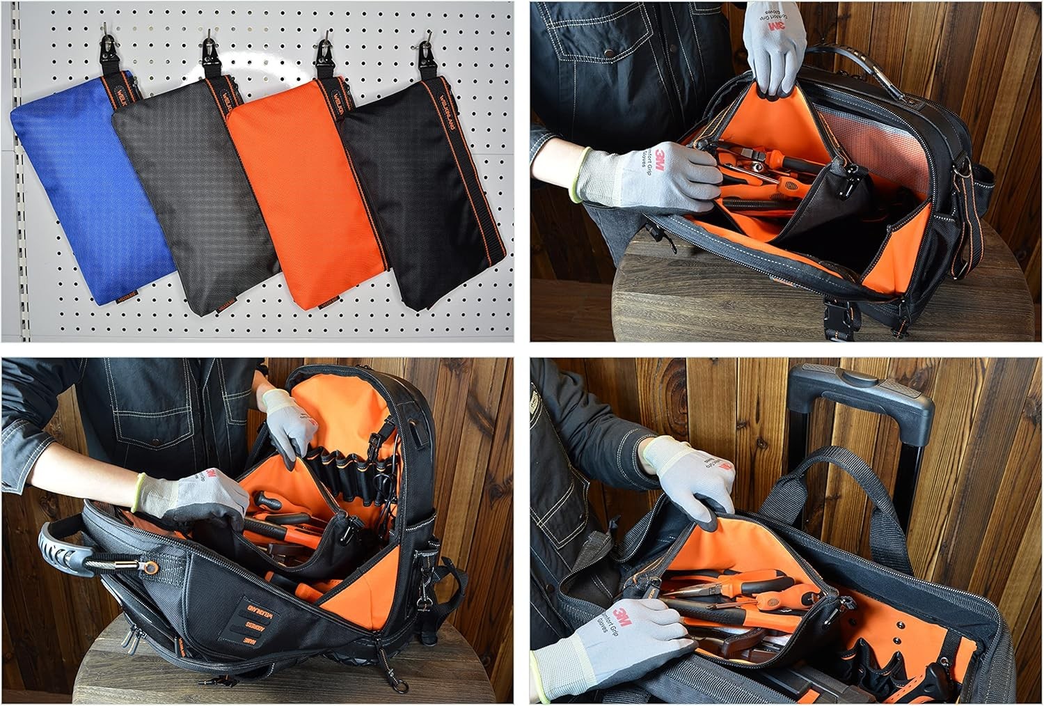WELKINLAND 4-Packs Small tool pouch, Heavy-Duty Tool pouches, Electrician tools