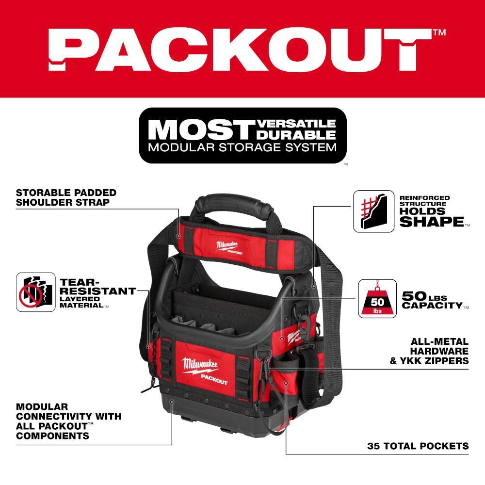 Milwaukee Packout 10 In Structured Tote