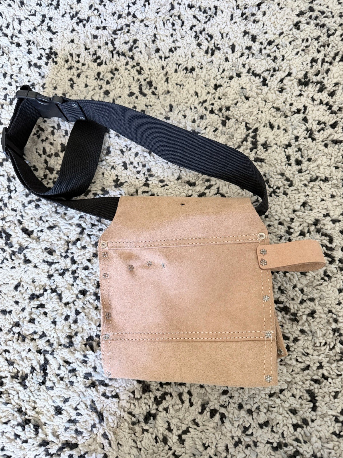 CLC Leather Tool Pouch IPK489X Adjustable Belt w/ Quick Release Buckle Tan/Black