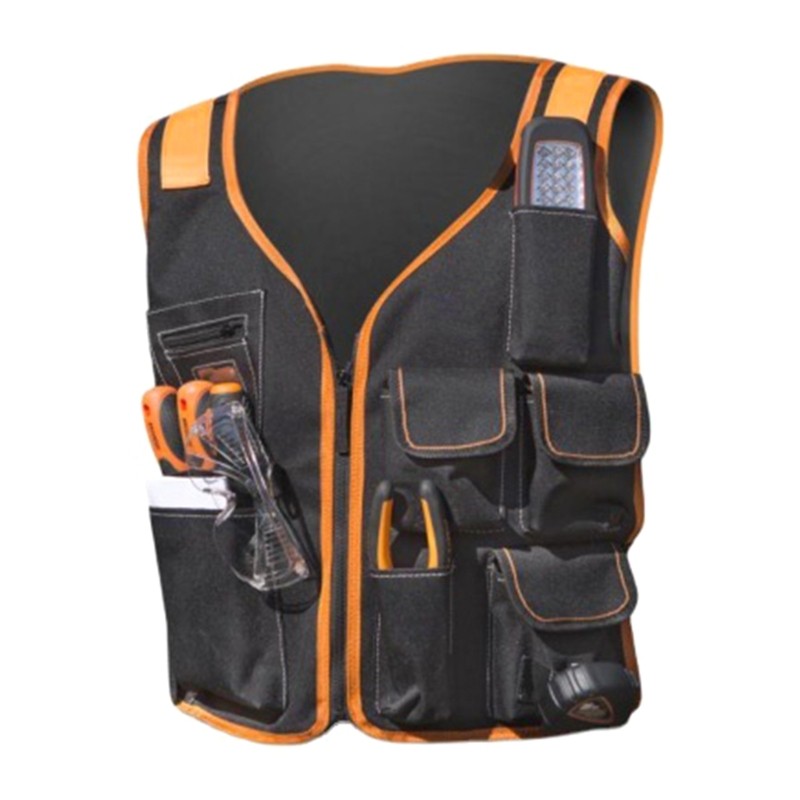 Safety Work Vest Tool Vest Maintenance Kit Multi-Pocket Vest Oxford Cloth