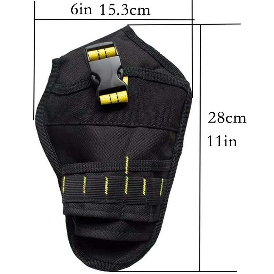 1pc Cordless Drill Holster with Hook & Metal Clip Oxford Cloth Tool Holder – NEW