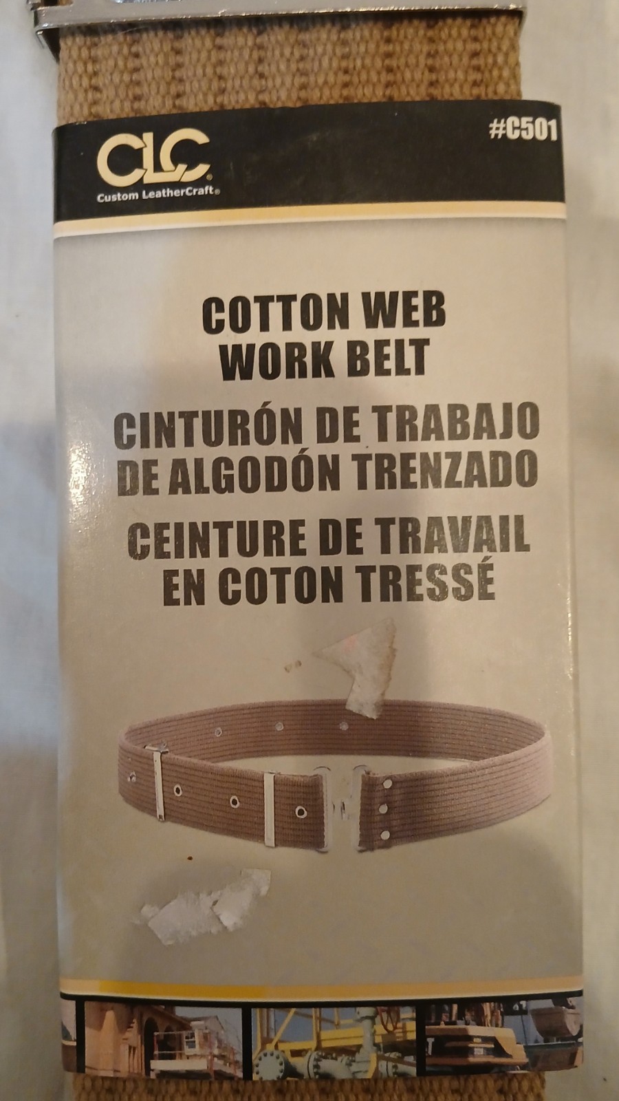 CLC Custom Leather Craft Toolworks Work Gear Cotton Web Work Belt #C501