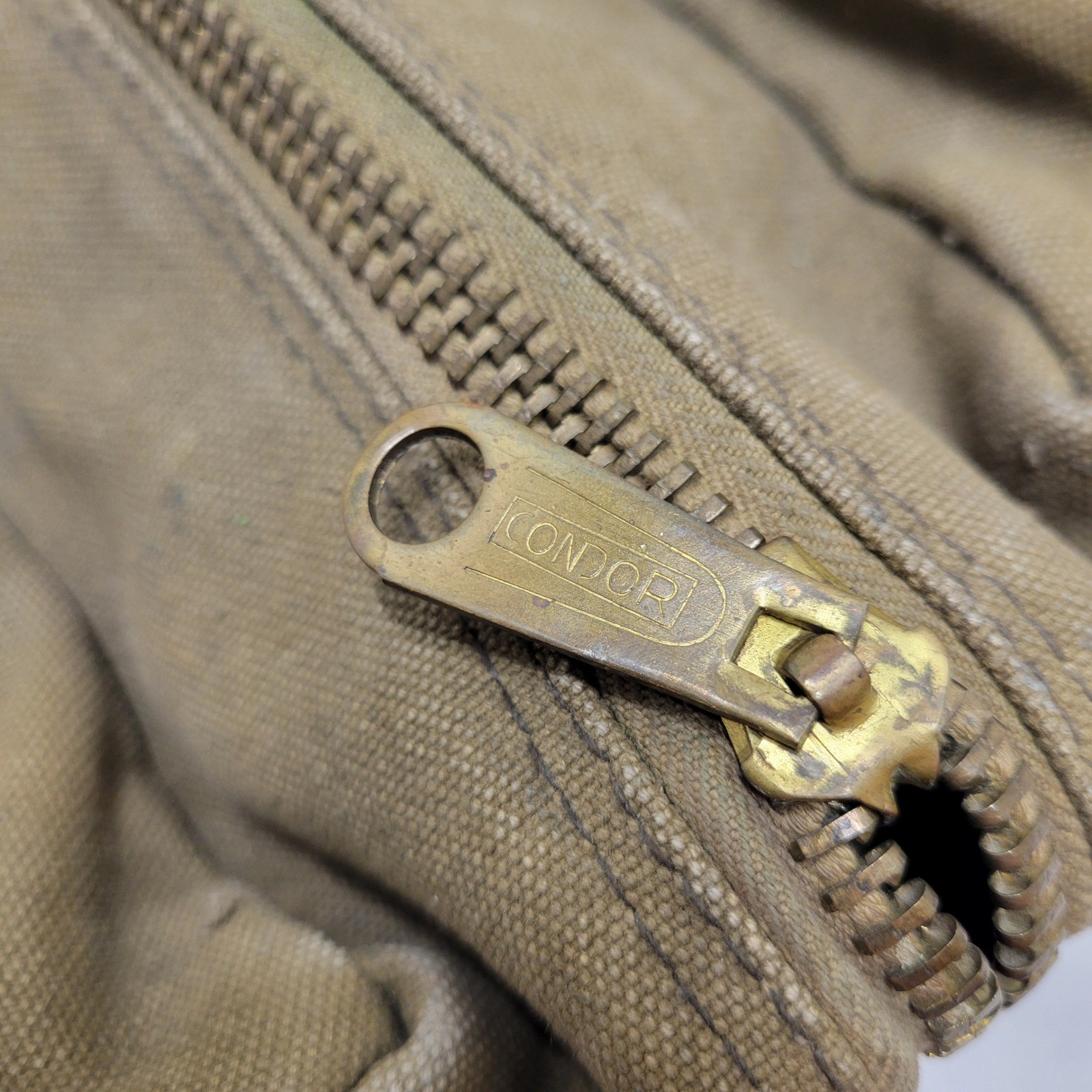 Condor Vintage Canvas Tool Bag Olive Drab Green Heavy Duty Utility Zipper Pouch