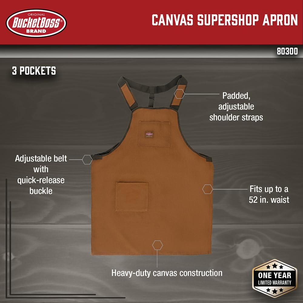 mens Adjustable Tool Bag, Brown, 1- Pack US