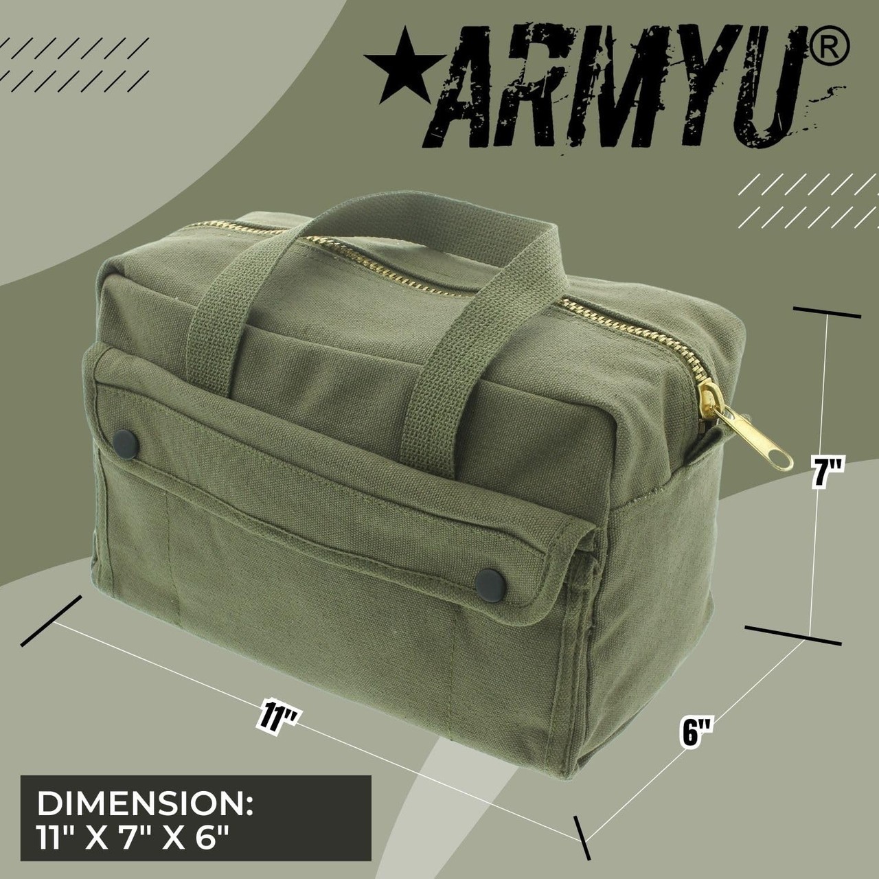 Heavy Duty Canvas Tool Bag Tactical Field Bag General Purpose Storage Bag