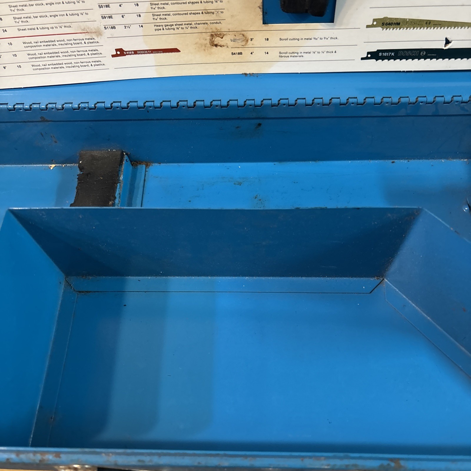 Vintage BOSCH PANTHER Reciprocating Saw CASE ONLY Metal Box w/Handle & Clasps