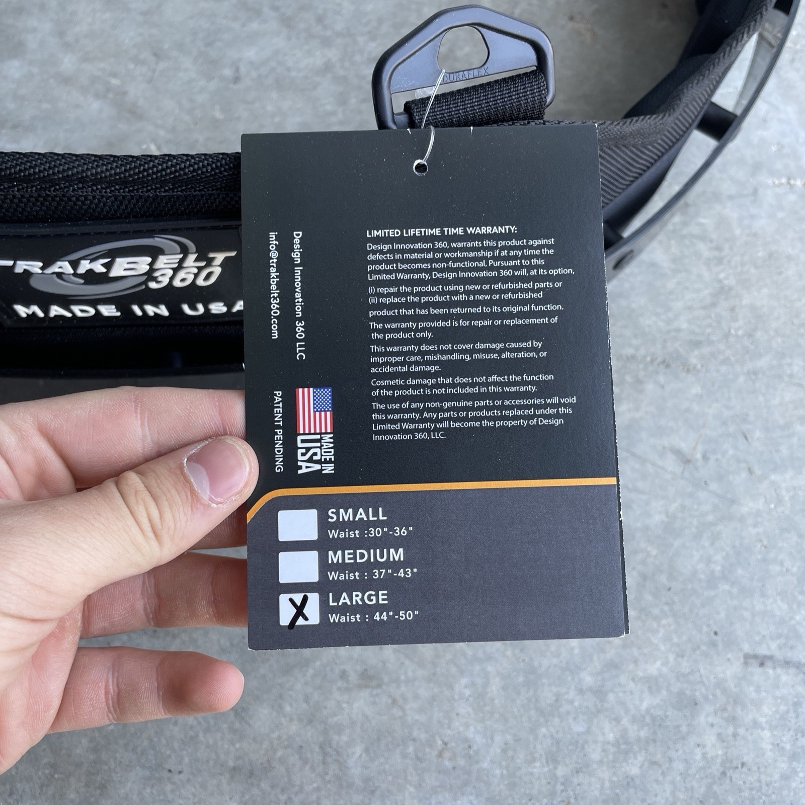 NEW Trakbelt 360 Utility Belt – Tools, Cameras, Rotating Belt Size LARGE 44”-50”