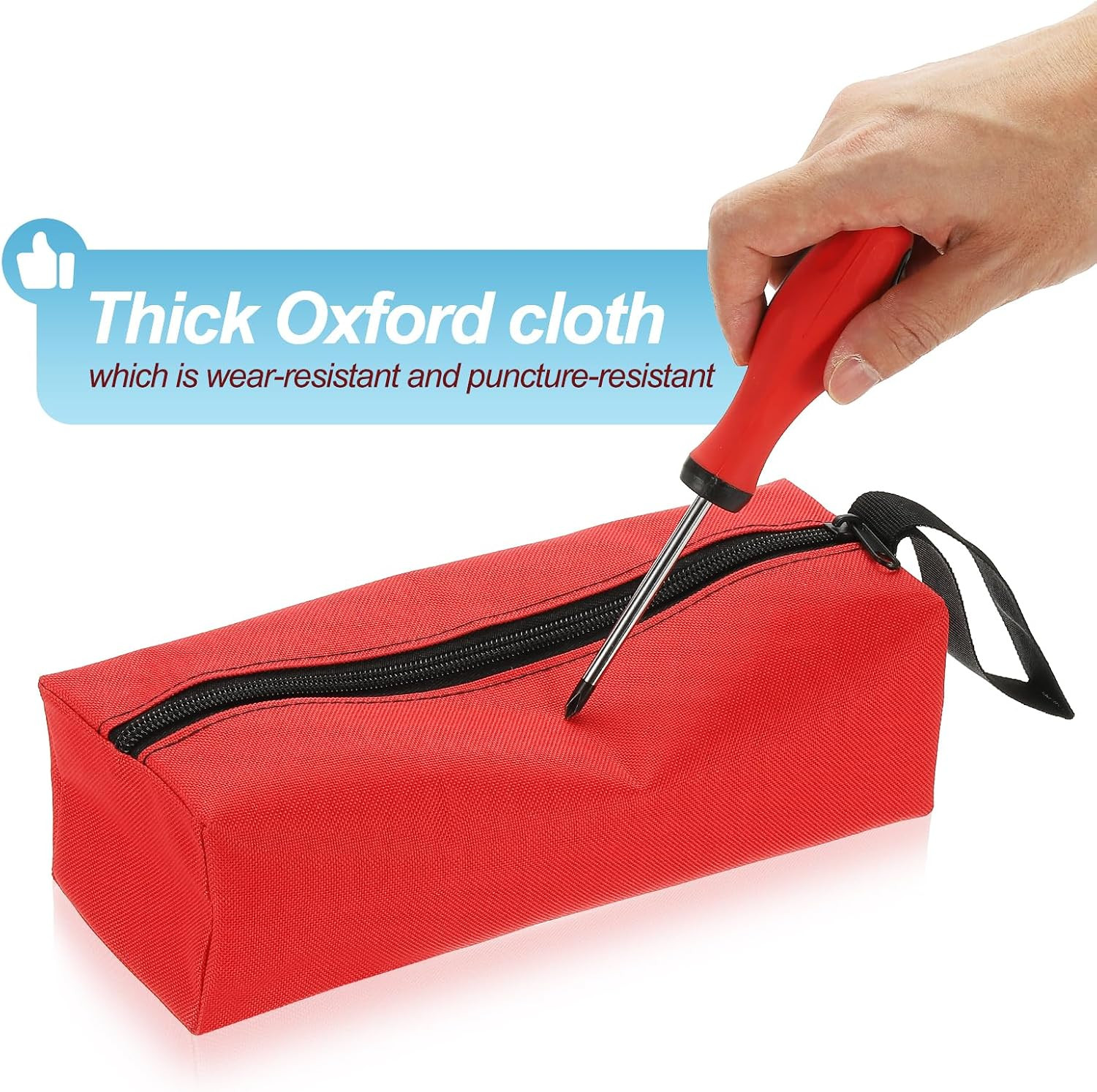 Zipper Utility Tool Bag 11.8X4X4 Inch Multi-Purpose Oxford Cloth Tote Tool Pouch