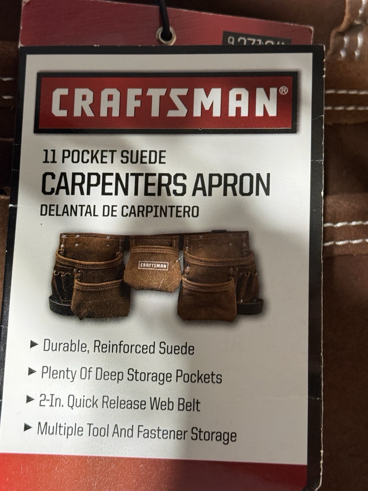 NEW Original Sears Craftsman 11 Pocket Suede Carpenters Apron Tool Belt 9247164
