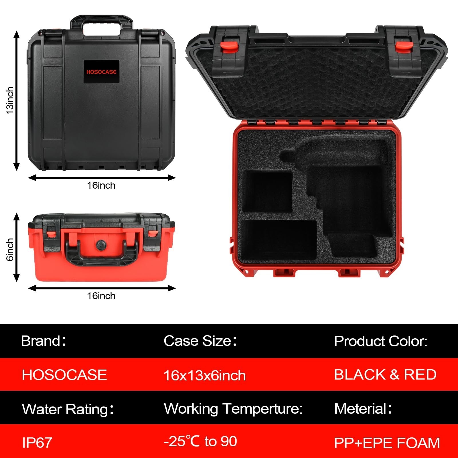 HOSOCASE Hard Case for Milwaukee M18 Impact Torque Wrench 2962-20 2967-20
