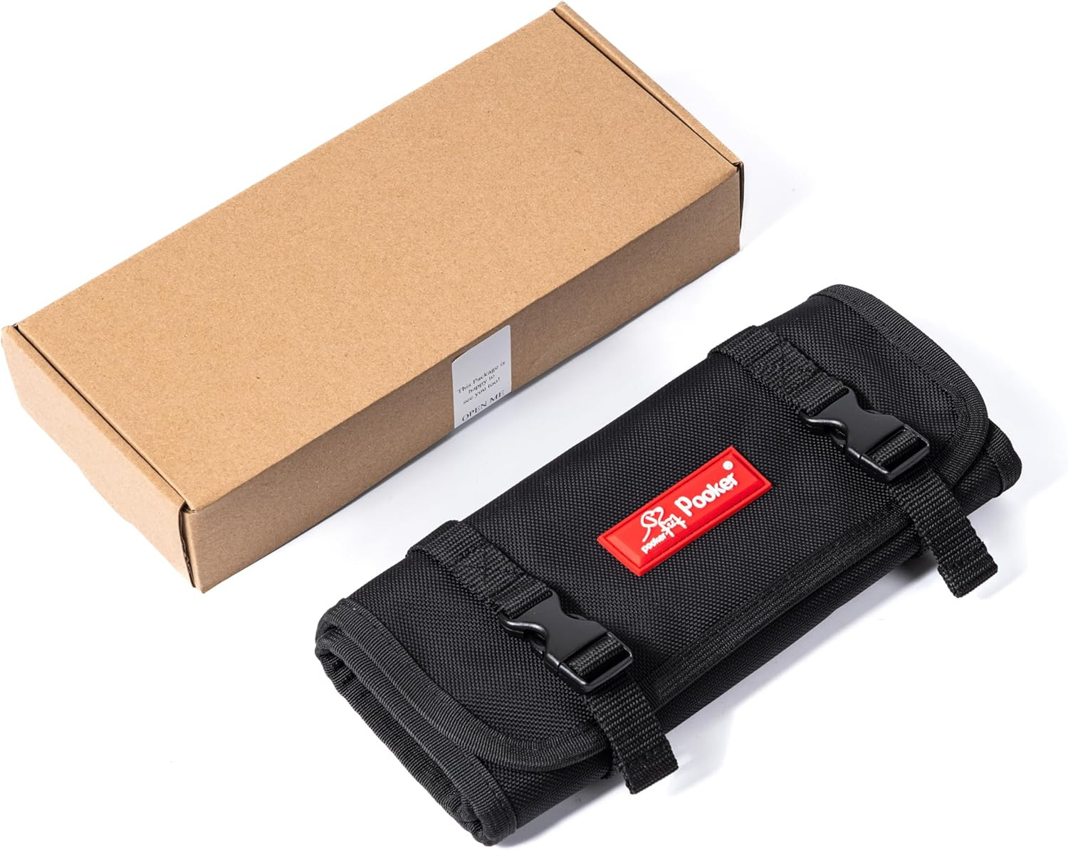 Roll-Up Drill Bit Organizer Bag, 36-Slot Nylon Drill Bit Holder with Elastic Loo