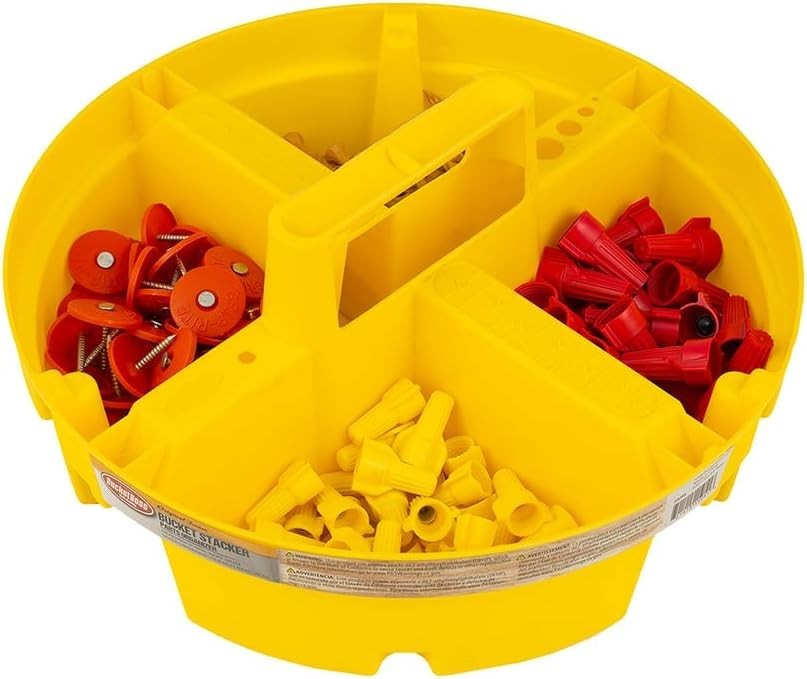 Bucket Boss 15051 Bucket Stacker Small Parts Organizer Fits 5 Gallon Bucket 2 Pa