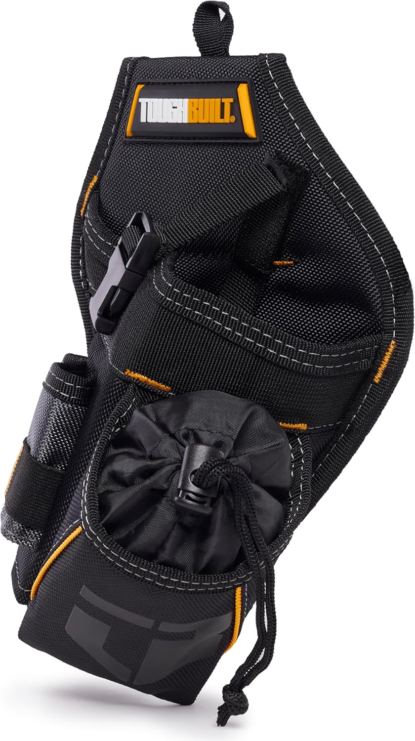 – Drill Holster, Adjustable Safety Strap & Bit Pockets, TB-220-B | Cliptech Hub