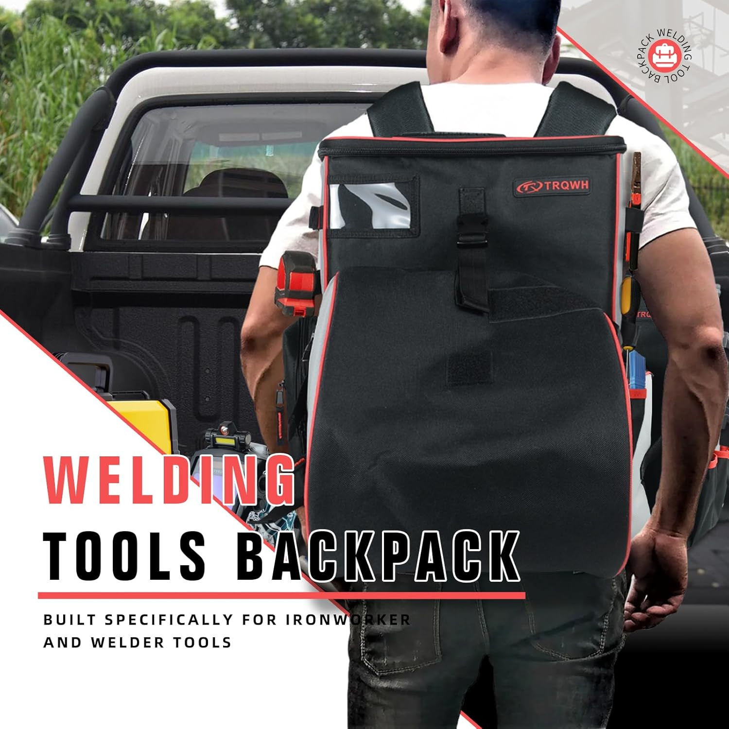 Welding Backpack for Men Waterproof Reinforced Bottom Large Capacity Extreme Gea