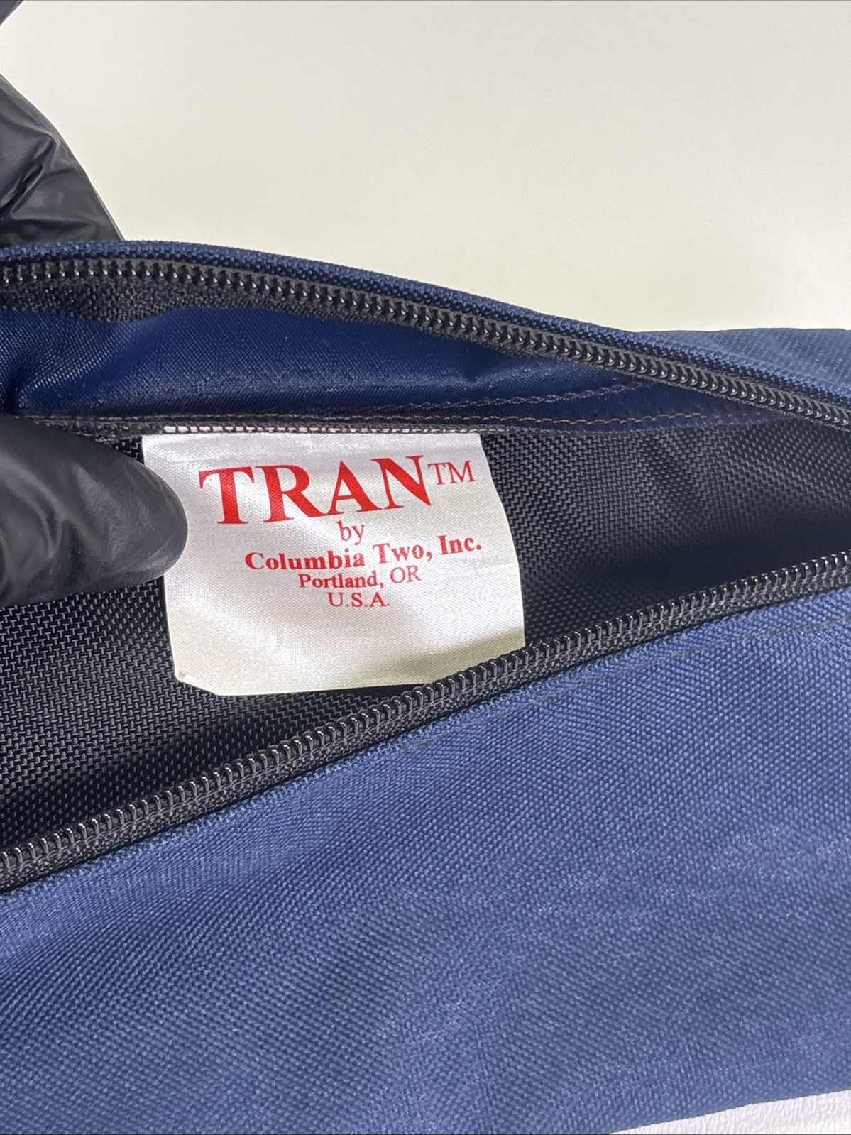 Tran Products Zippered Tool Pouch Blue Canvas Utility Bag Made in USA 13 X 5