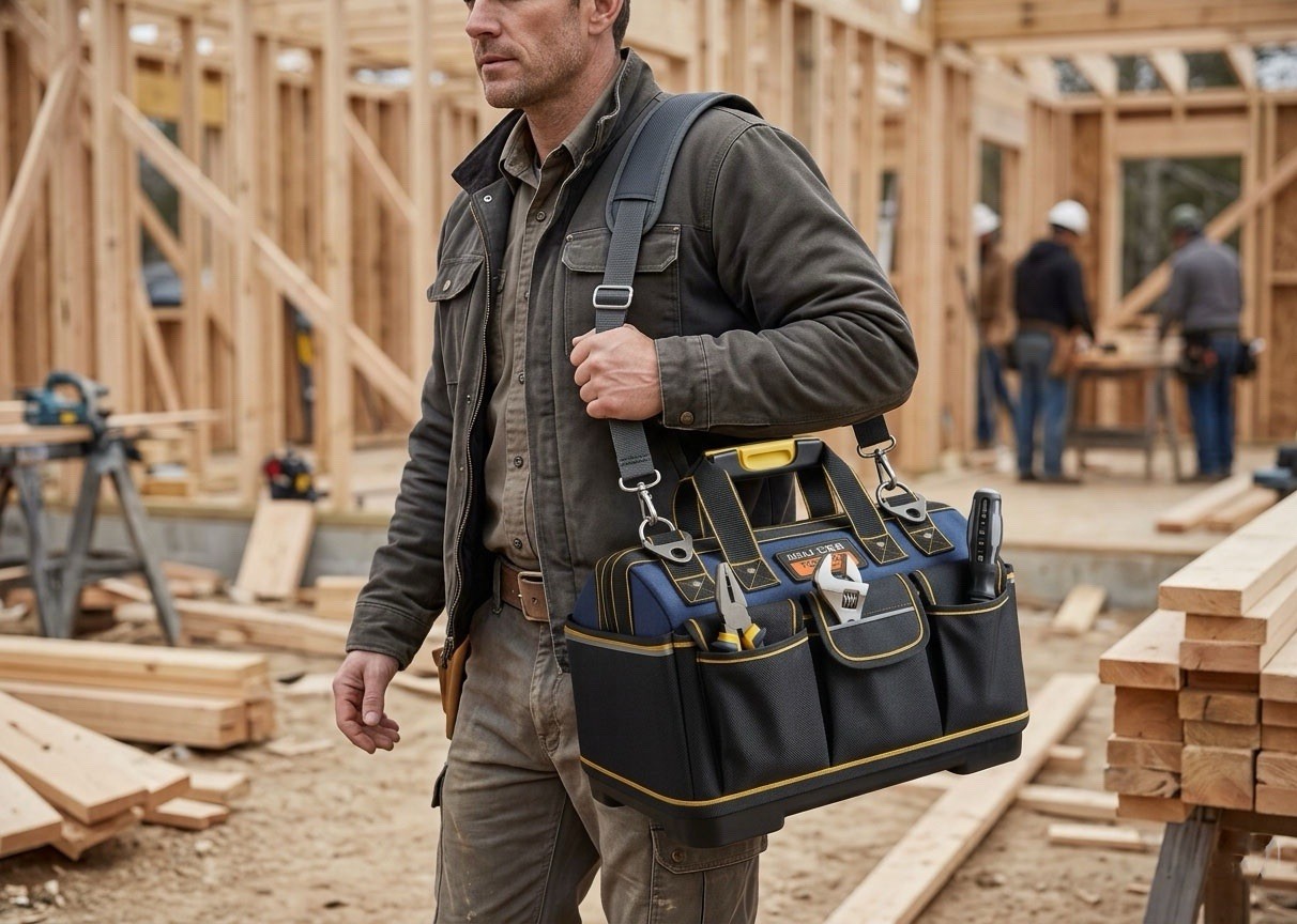 Heavy Duty Waterproof Tool Bag 13-18″ 1680D Oxford Electrician Organizer Tote