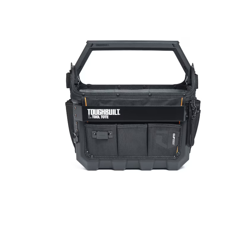 TOUGHBUILT Large Black Polyester 16-in W x 11.02-in D x 13.78-in L Tool tote