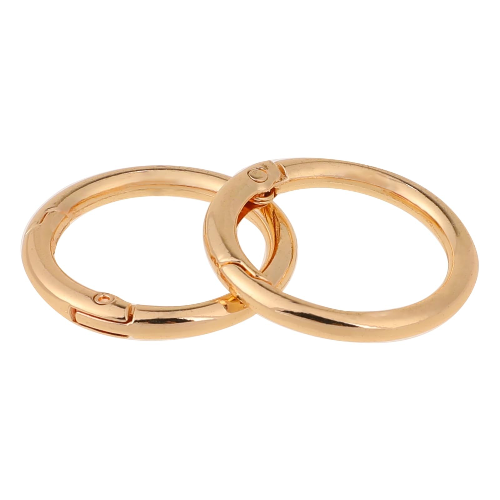 2 Pcs Spring O Ring Clip for Purse Strap 1 Inch Round Snap large, gold