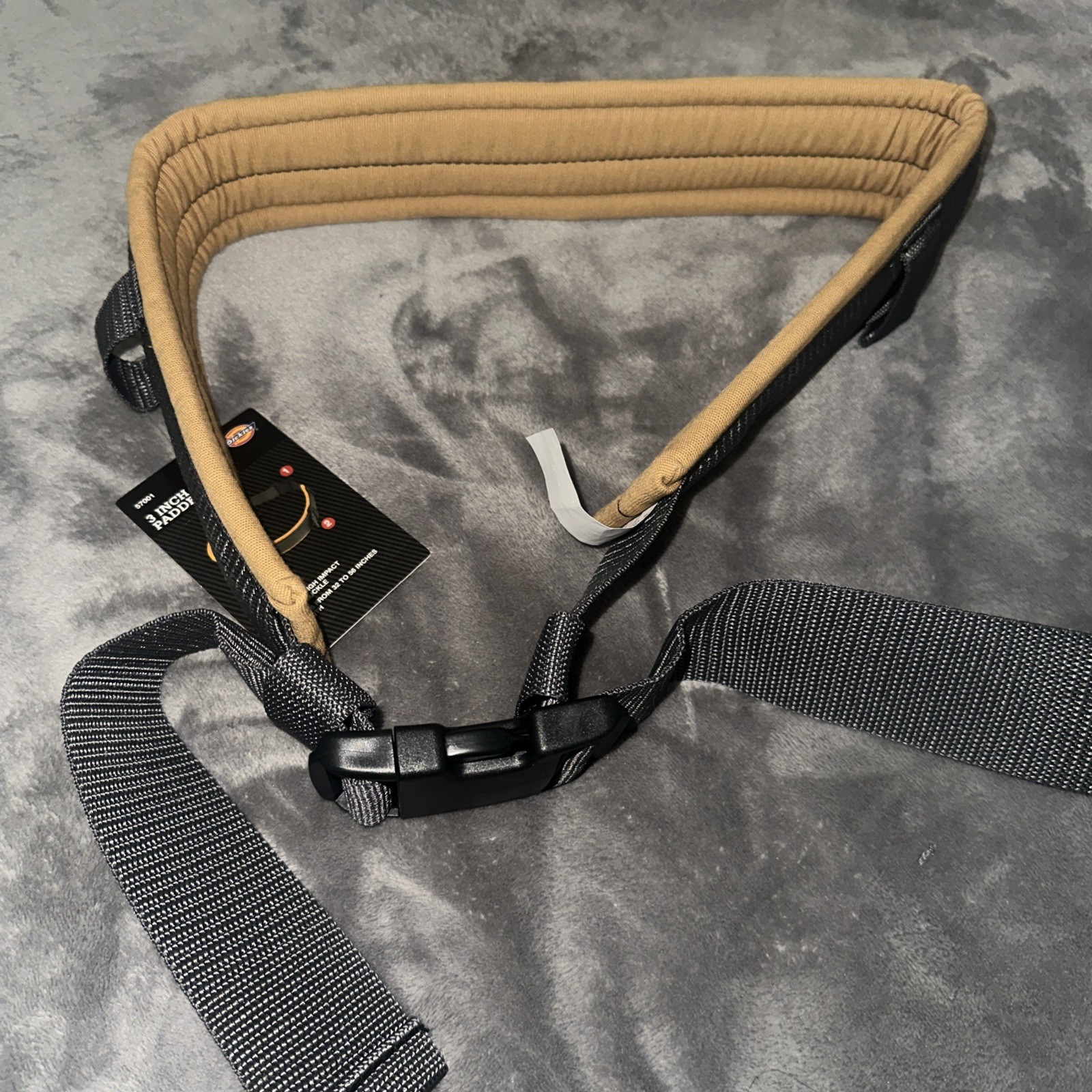 Dickies 3 Inch Padded Work Belt Gray Tan Adjustable 32 To 56 Inches 57001