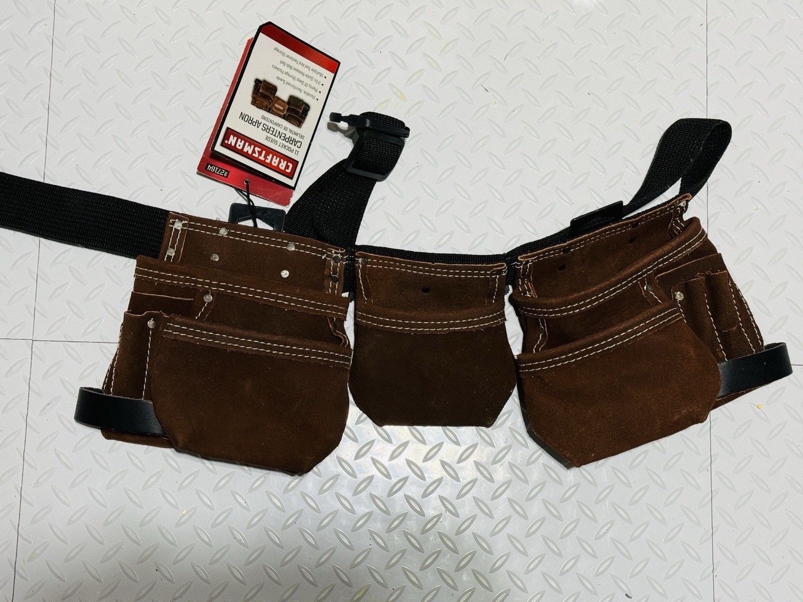 NEW Original Sears Craftsman 11 Pocket Suede Carpenters Apron Tool Belt 9247164