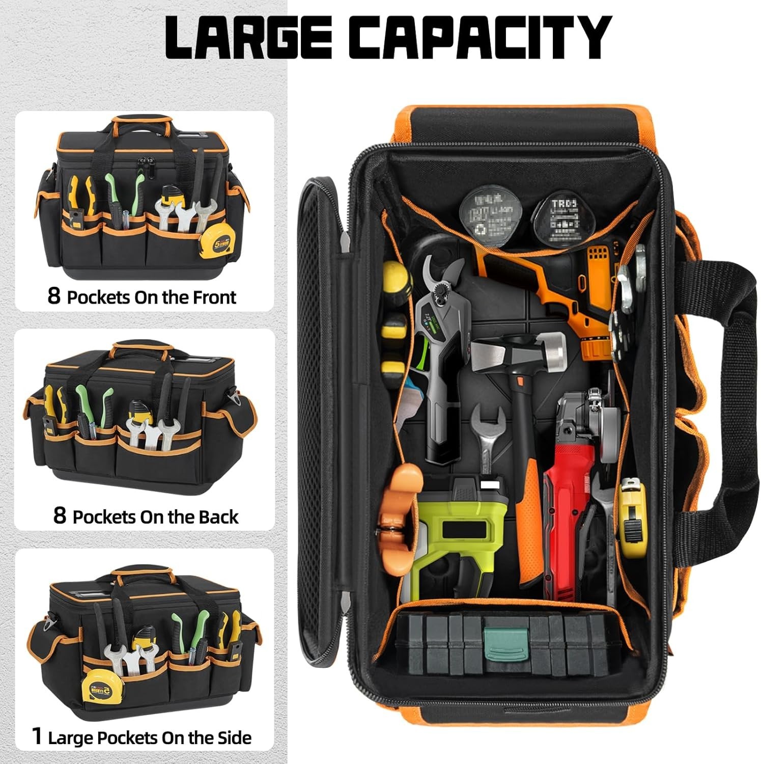 12 In. Open Top Tool Tote Bag