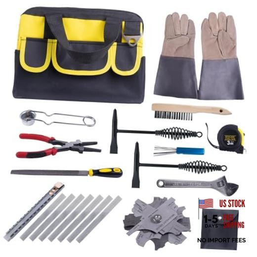 Welding Accessories Kit, 20-Piece Welding Tool Set with Storage Bag, Chipping