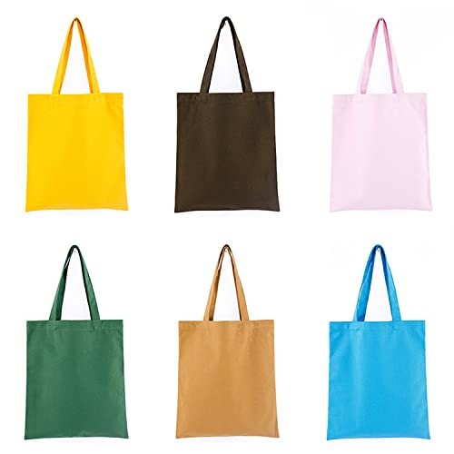 Cotton Tote Bag, Lightweight Medium Reusable Grocery Shopping Cloth Bags, Sui…