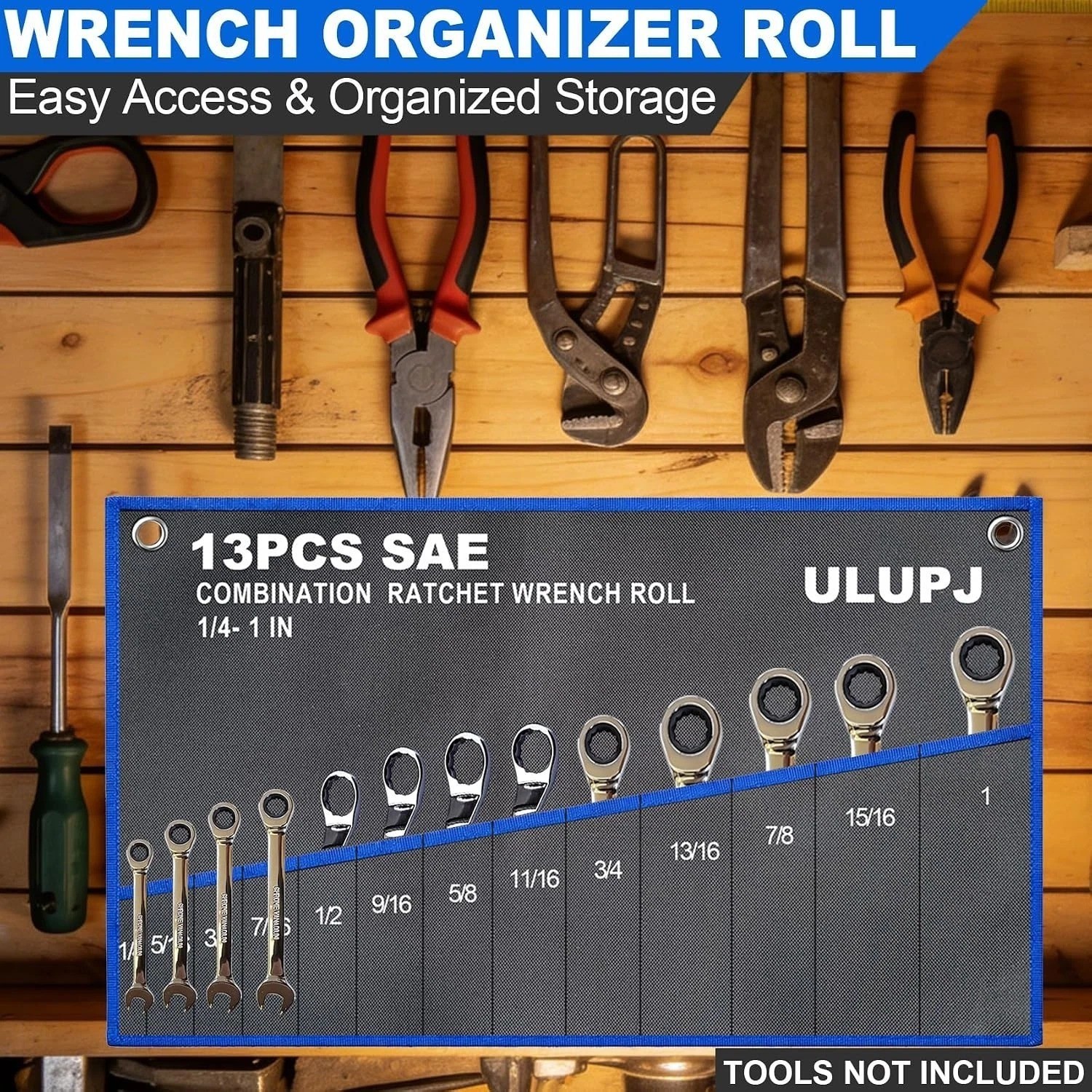 2PCS Wrench Roll Up Pouch, Tool Organizer Storage Bag (13SAE + 14Metric) | Canva