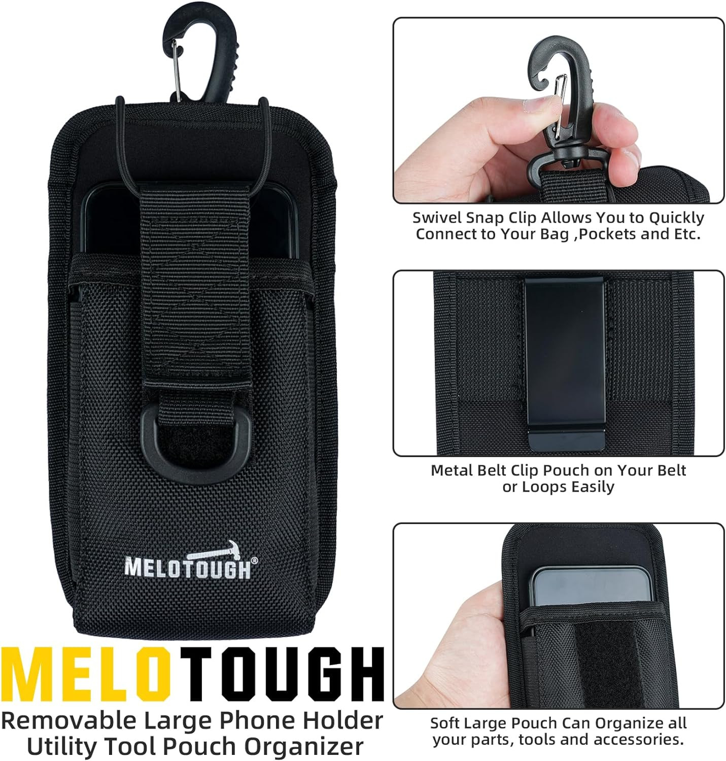 MELOTOUGH Tool Belt Suspenders Construction Bag Suspenders Padded Work Belt