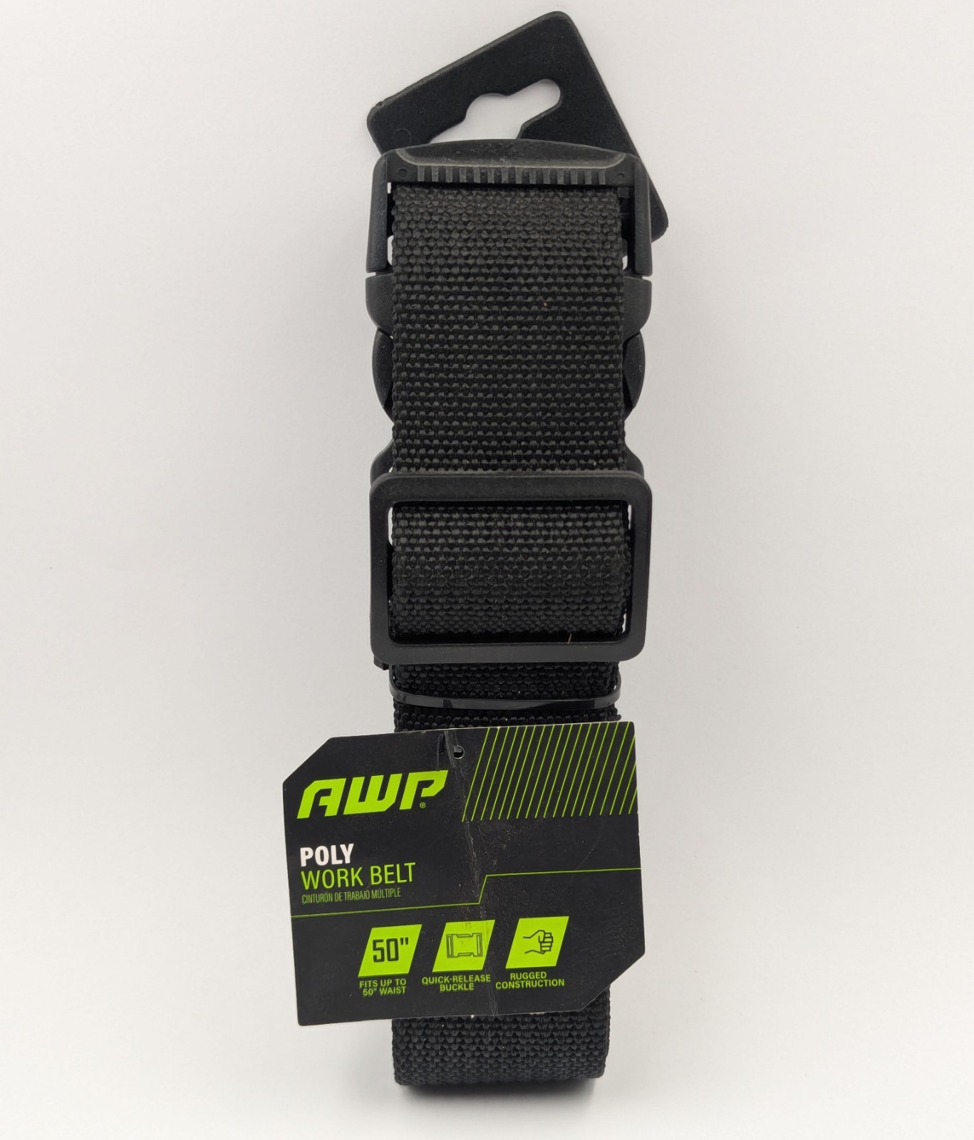 AWP Large Poly Work Belt 50″ Adjustable Rugged Quick Release Buckle 1L-506-2 New